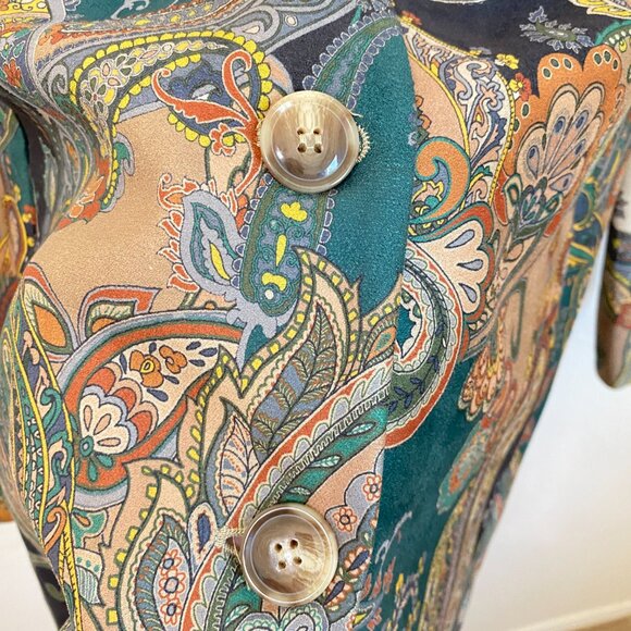 GRAVER Susan Graver Regular Printed Suede Shawl Collar Jacket 1X - Picture 5 of 11